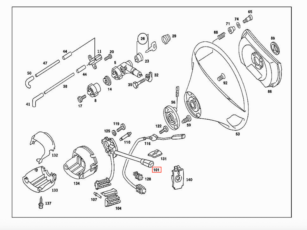 Mercedes-Benz Kombischalter W201 NEU – A2015450624 – Ansicht 5