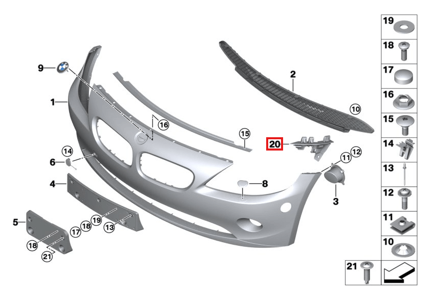 BMW Z4 Seitenteil-Halter Stoßstange vorne E85 E86 NEU – Ansicht 4