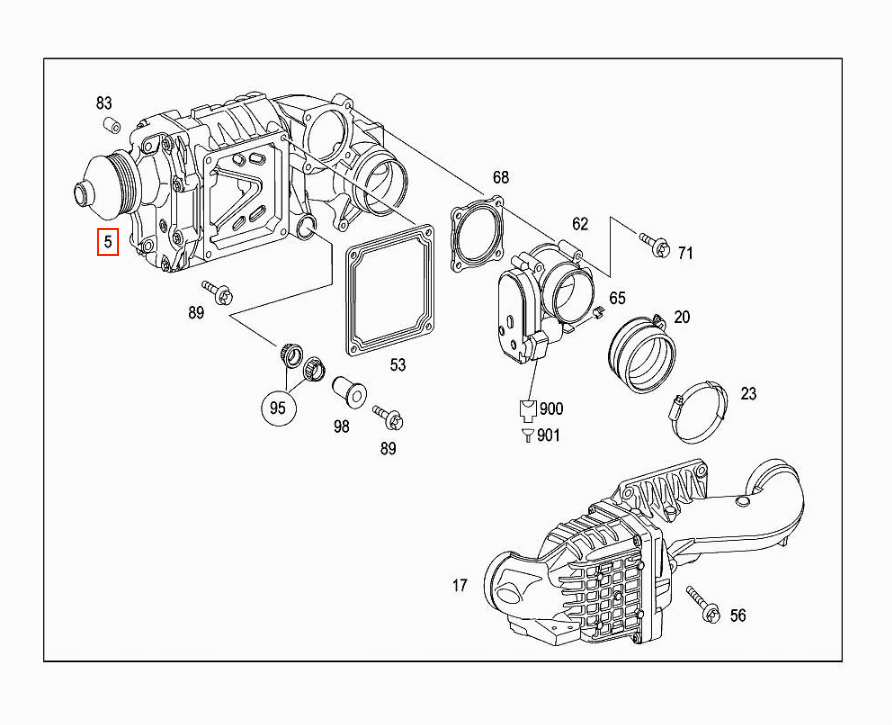 Mercedes-Benz Kompressorfeder W204 W210 W211 – A2710902380 – Ansicht 5