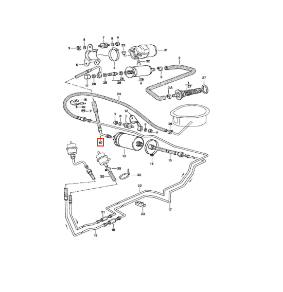 Porsche Kraftstoffleitung Pumpe zu Filter 944 NEU – Ansicht 2