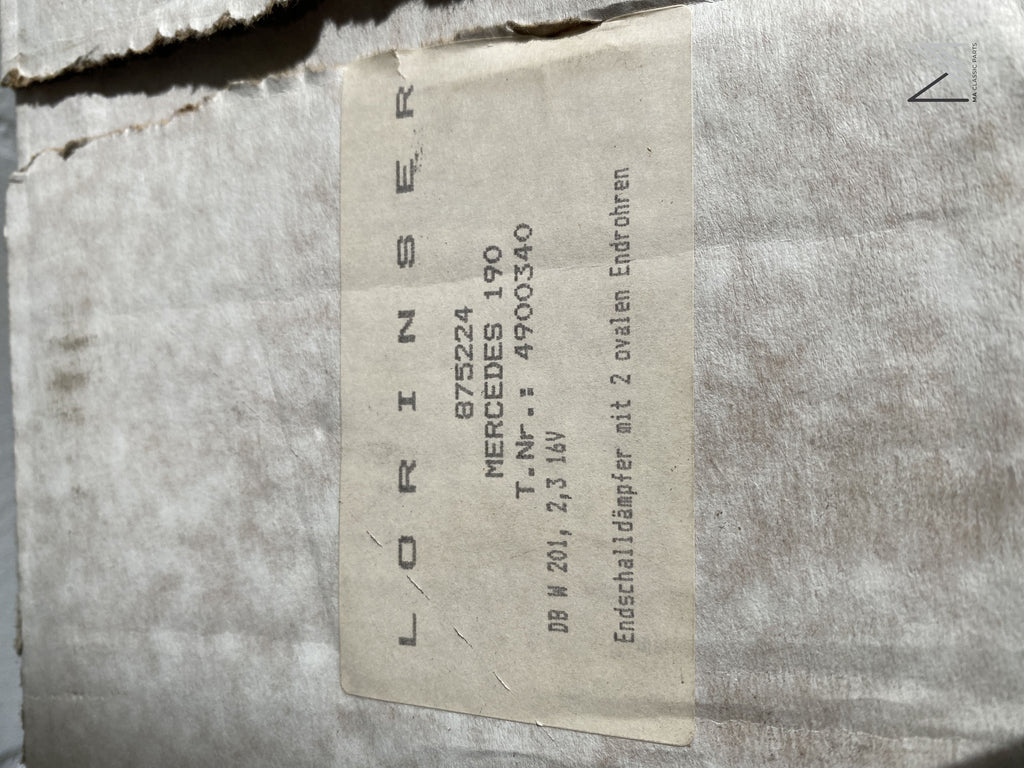 Original Lorinser W201 Endschalldämpfer 2.3-16V 2-flutig ovale Endrohre NOS – Ansicht 5