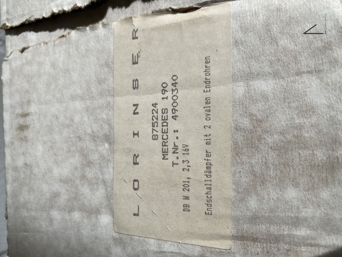 Original Lorinser W201 Endschalldämpfer 2.3-16V 2-flutig ovale Endrohre NOS – Ansicht 5
