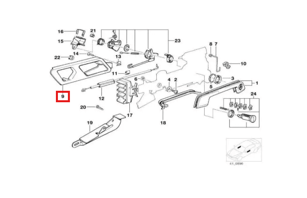 BMW Türinnengriff vorne E34 NEU – Ansicht 5