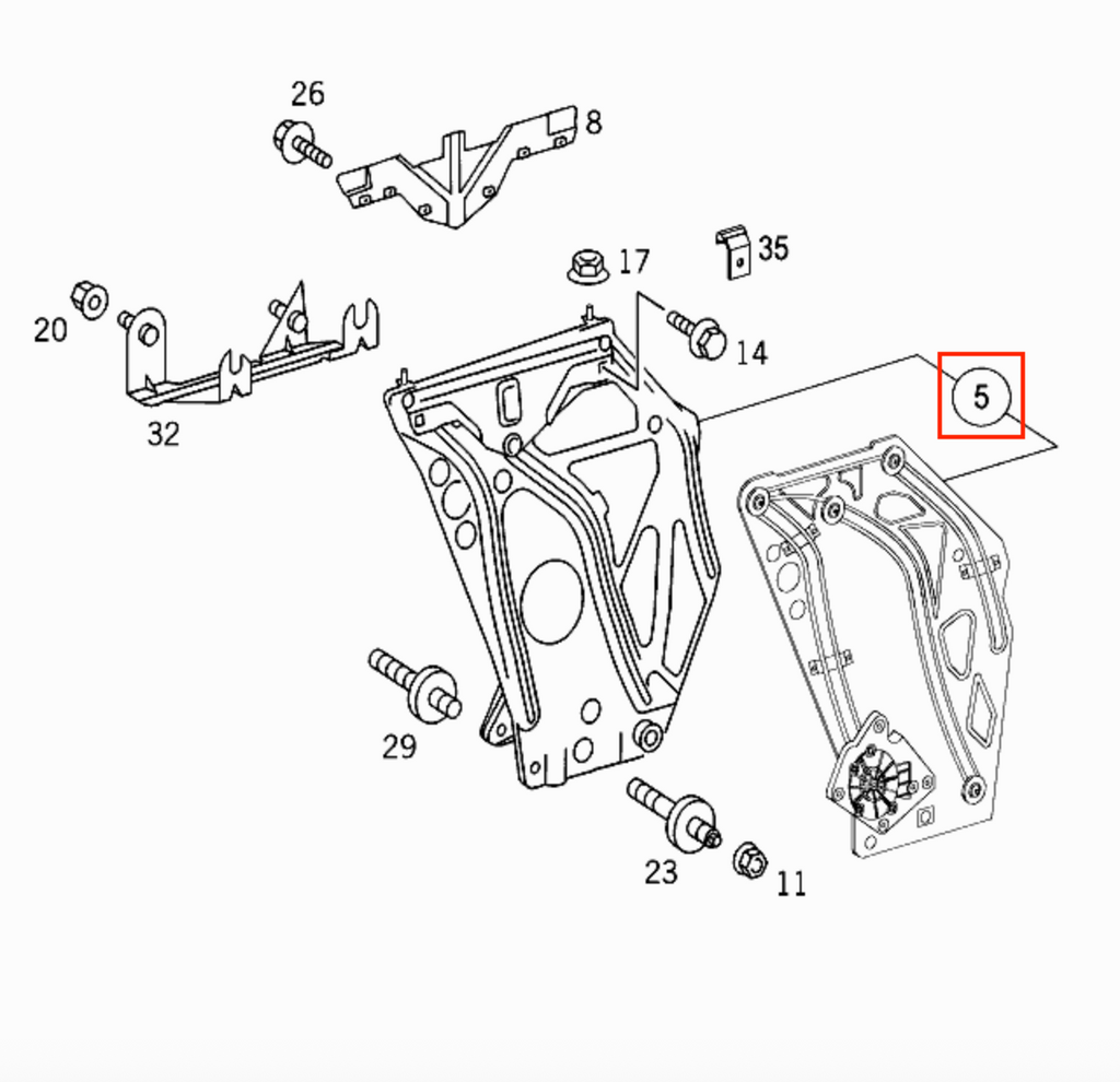 Mercedes-Benz CLK – Hinten Quarter Fensterheber Reparatur-Satz () W208 C208 A208 – A2086700203 – Ansicht 4