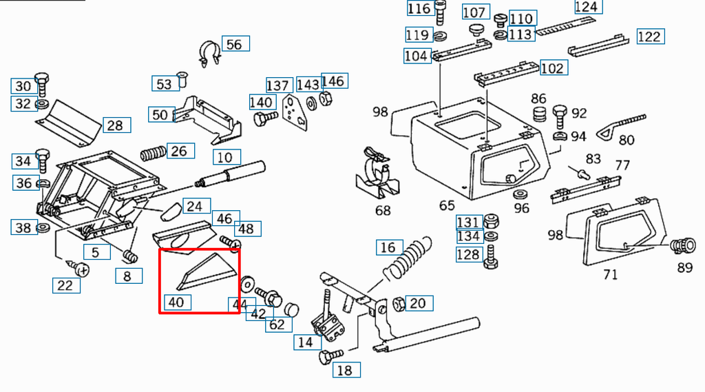Sitzverkleidung / Abdeckung Mercedes-Benz W463 (links/rechts) – A4639100039 – Ansicht 2