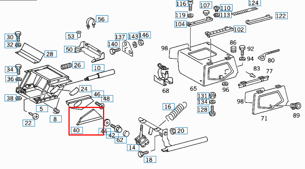 Sitzverkleidung / Abdeckung Mercedes-Benz W463 (links/rechts) – A4639100039 – Ansicht 2