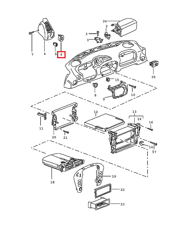 Porsche Schraubenabdeckung Armaturenbrett 911 996 Boxster 986 NEU – Ansicht 4