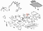 Mercedes-Benz W113 Wagenheber-Aufnahme Abdeckung Set von 4 Gummi Mercedes Benz – A1138990008 – Ansicht 3