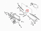 Mercedes-Benz Scheibenwischer-Abdeckung Schwarz W203 – A2038240049 – Ansicht 4