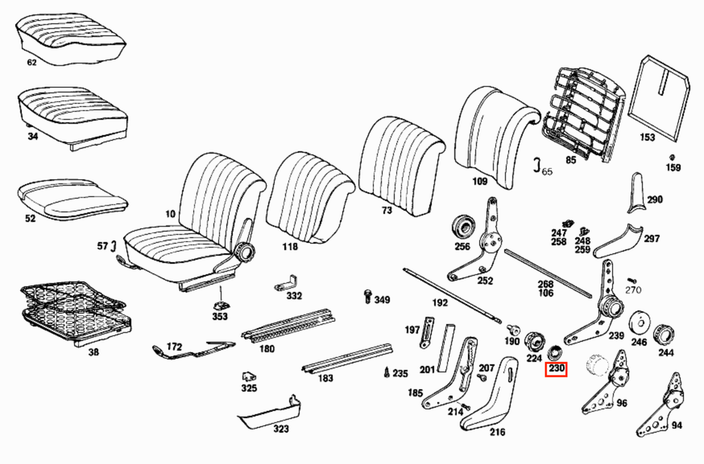 Mercedes-Benz Handrad-Abdeckung W110 W111 W112 W113 W114 W115 W116 – A1109100018 – Ansicht 3