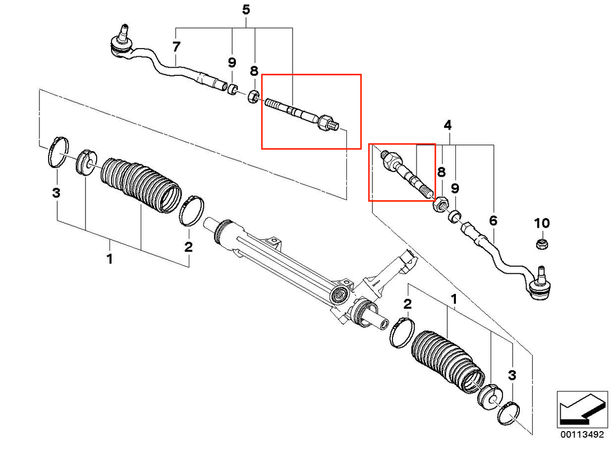 BMW Axialgelenk Spurstange 2er-Satz E46 NEU – Ansicht 3