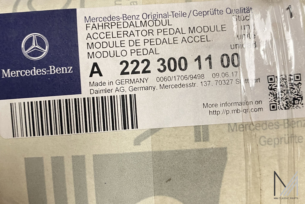 Mercedes-Benz W222 Pedalanlage inkl. Fahrerpedalmodul NOS – A0002900601 – Ansicht 3