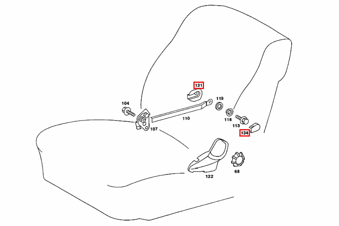 Mercedes-Benz Gurtschienen-Abdeckung vorn W123 NEU – A1239192520 – Ansicht 6