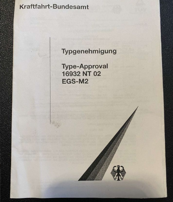 TÜV Gutachten Kaltlaufregler 16932 NT02 EGS-M2