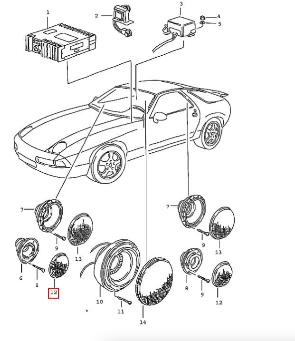 Porsche 928 Lautsprecher-Abdeckung Schwarz – Ansicht 4