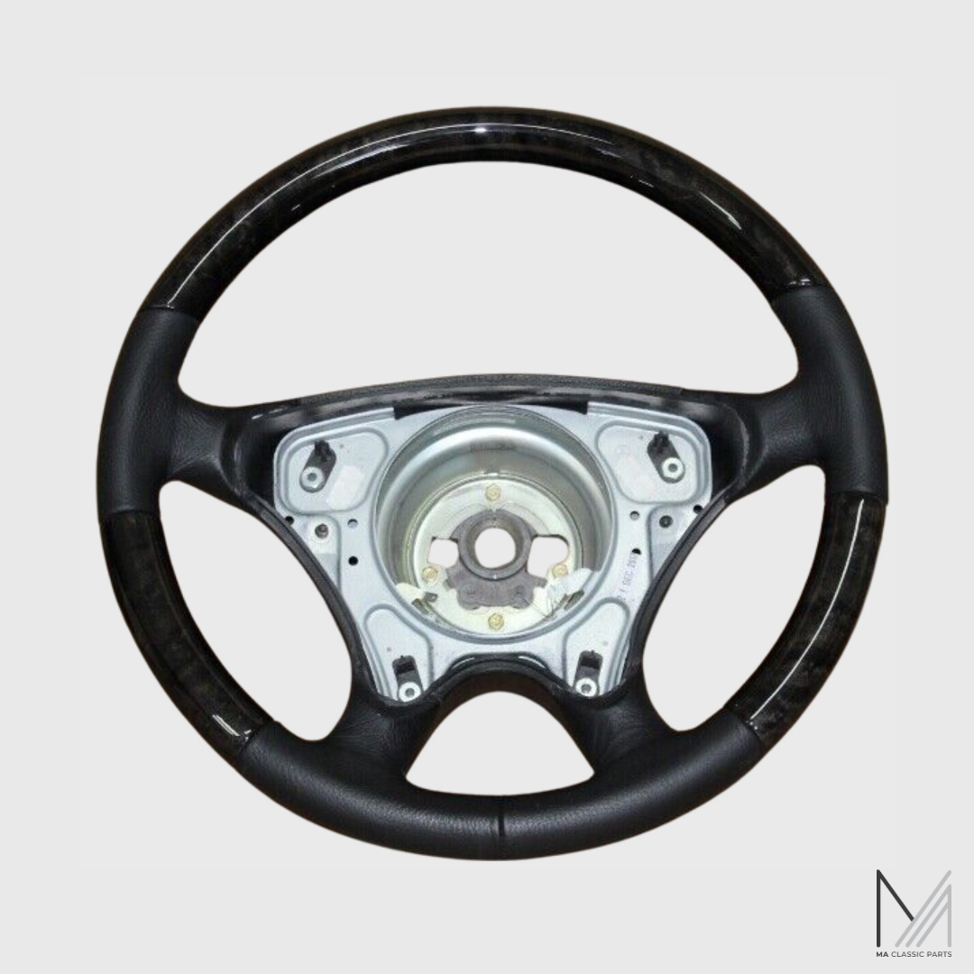 Mercedes Benz Lederlenkrad Vogelaugenahorn 3-tlg. R129 R170 W202 – A1704600703