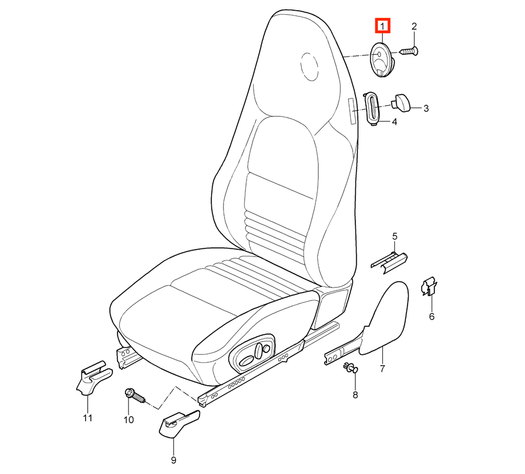 Porsche Kleiderhaken Sitzlehne vorne 911 996 Boxster 986 NEU – Ansicht 4