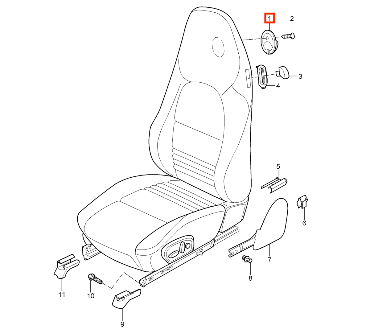 Porsche Kleiderhaken Sitzlehne vorne 911 996 Boxster 986 NEU – Ansicht 4