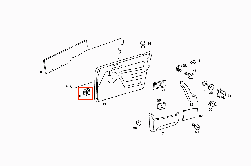 Mercedes-Benz W124 W201 Tür Card Verkleidung Clip Abdeckung Caps Set von 4 – A2017270287 – Ansicht 2