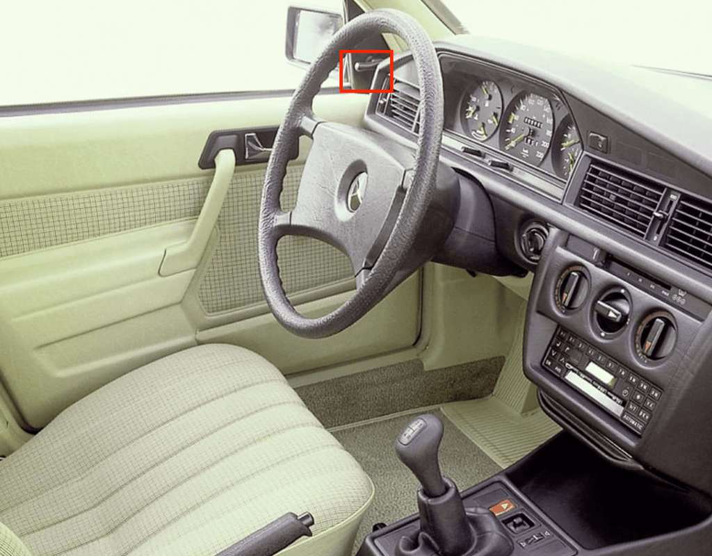 Mercedes-Benz Außenspiegel-Bedienknopf schwarz W201 – A2018100154 – Ansicht 2