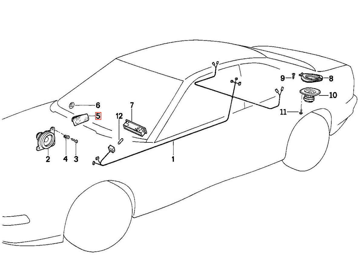 BMW E31 Tür Lautsprecher li. od. re. Schwarz – Ansicht 4