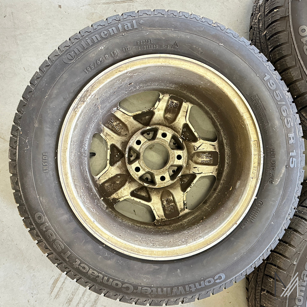 INTRA Alufelgen 3 Stück 7x15 KBA43126 Mercedes mit Winterreifen 195/65 R15 – Ansicht 6
