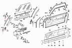 Mercedes-Benz W113 Pagode Reparaturset Schieber einfach Lager Fenster Führung – A1137250534 – Ansicht 2
