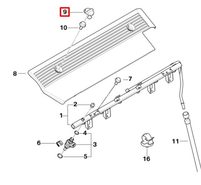 BMW Abdeckkappen Ventildeckel 4er-Satz E34 E36 E38 E39 E46 E60 NEU – Ansicht 4