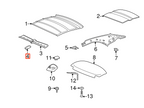 Porsche 911/997 996 Hardtop-Verriegelungshaken Abdeckung Schwarz – Ansicht 4