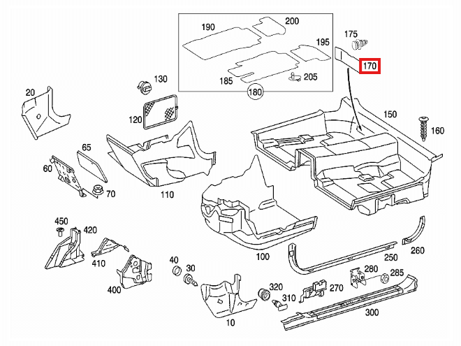 Mercedes-Benz Sicherungskasten-Abdeckung Hinten CL Cremebeige W215 – A2156840018 – Ansicht 5