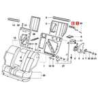 BMW Touring Halter und Schiene Rücksitzlehnen-Abdeckung Set E34 NEU – Ansicht 4