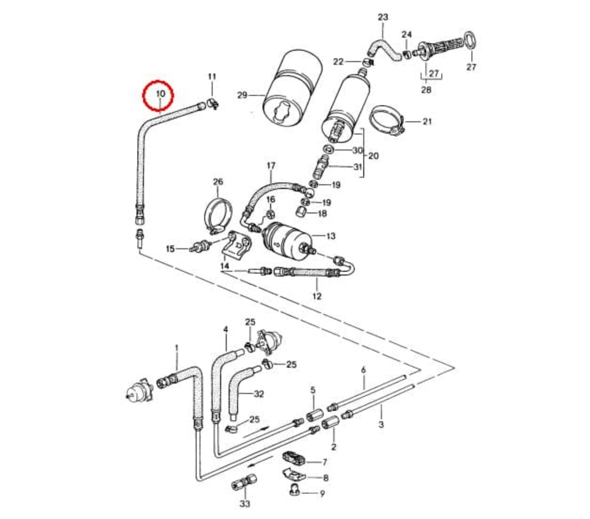Porsche Kraftstoffleitung 944 968 NEU – Ansicht 2