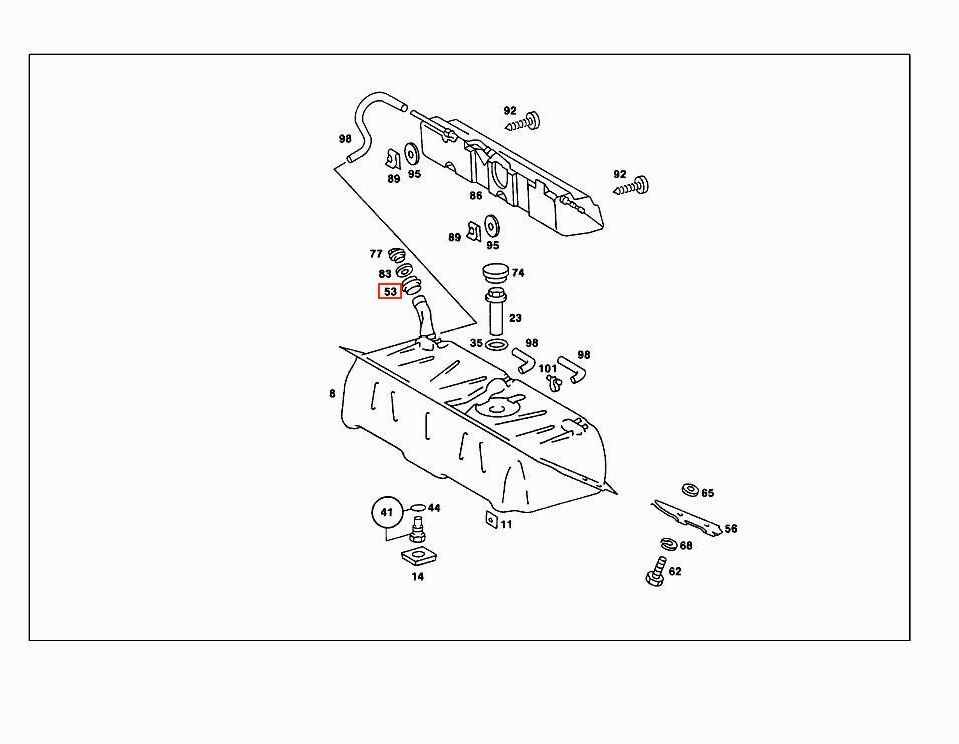 Mercedes-Benz Tankstutzen-Dichtung R107 R129 W123 W124 W126 W201 – A1239973581 – Ansicht 4