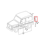 Mercedes-Benz W460 W461 W463 G-Klasse hinten seitlich Düse Abdeckung Schwarz – A4606980089 – Ansicht 4
