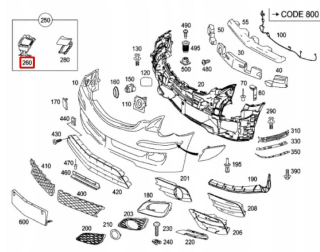 Mercedes-Benz Scheinwerfer-Waschanlage Abdeckung Halterung Schwarz W251 – A2518690314 – Ansicht 4