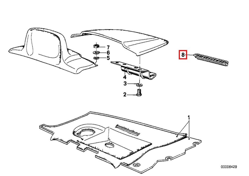 BMW Rückschlagklappe E24 NEU – Ansicht 5