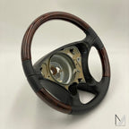 Mercedes Benz Lederlenkrad Wurzelholz 3-tlg. R129 W124 W208 W202 R170 – Ansicht 2