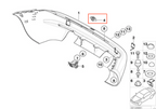 BMW Z3 M hinten Stoßstange oben Kennzeichen Leuchte Abdeckung Zierleiste – Ansicht 4