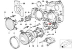 BMW E32 E34 Scheinwerfer Adapter li. od. re. Schwarz – Ansicht 3
