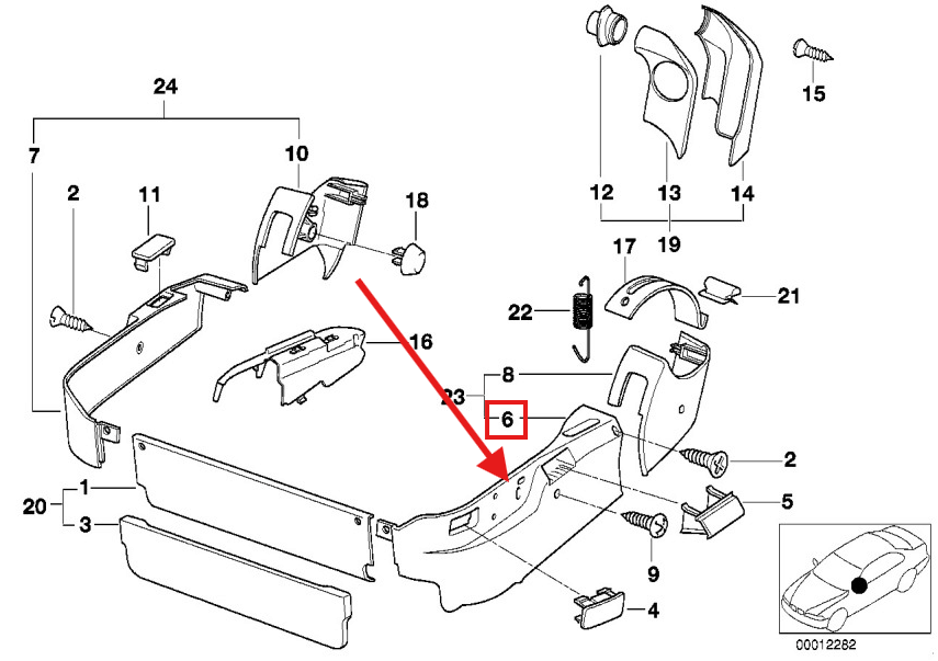 BMW Sitzverkleidung außen E31 NEU – Ansicht 4