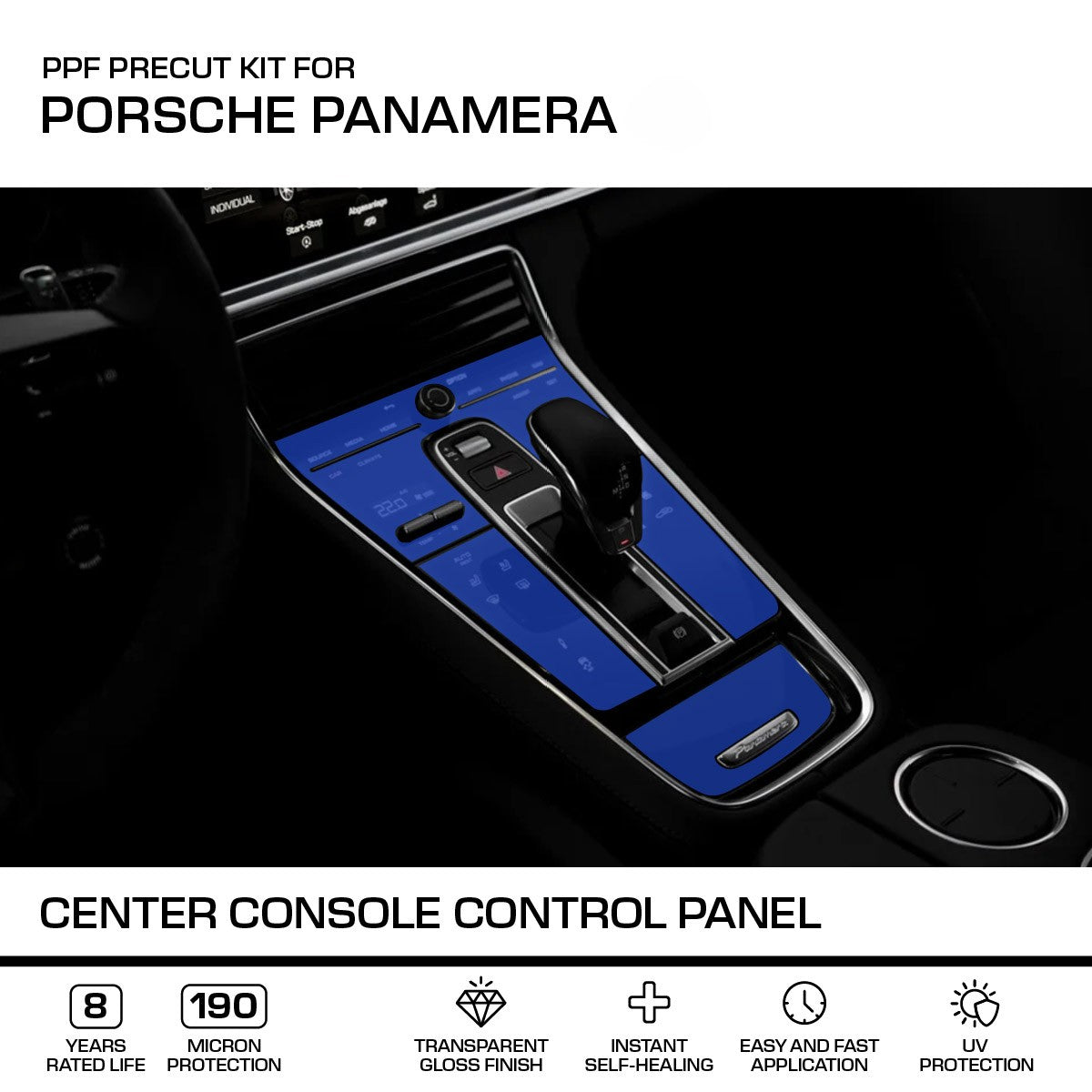 Porsche PPF-Schutzfolie Mittelkonsole Panamera NEU