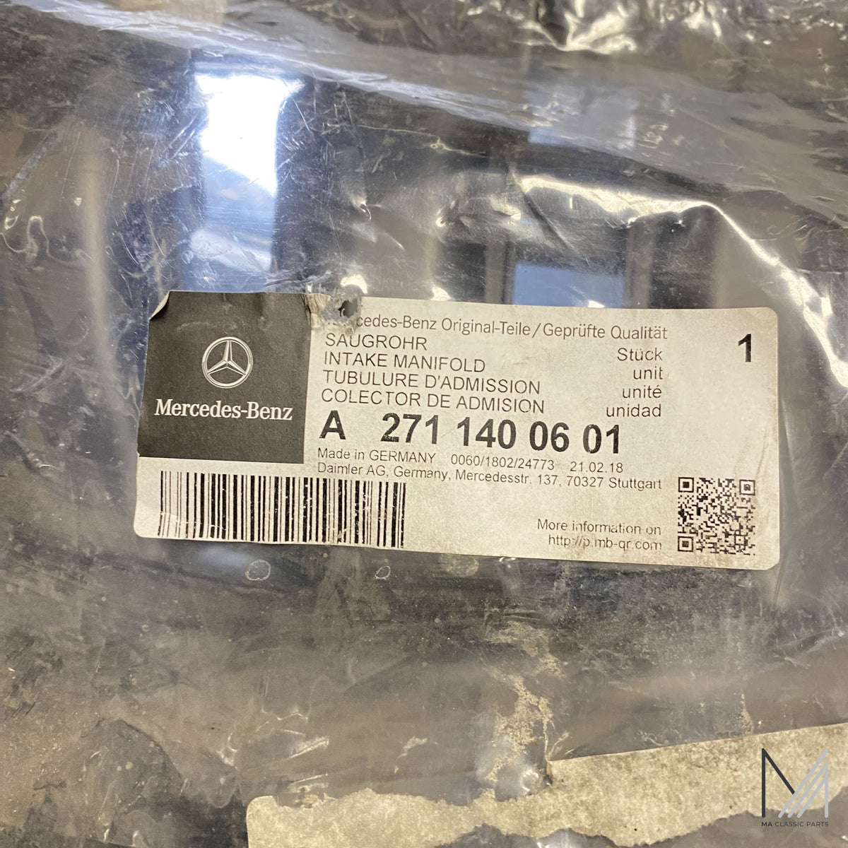 Mercedes-Benz M271 Saugrohr NOS – A2711400601 – Ansicht 2