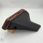 Telefonkonsole Mercedes Benz W124 Wurzelholz Leder Schwarz NEU
