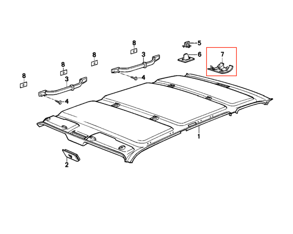 BMW E30 Touring Gepäck Scharnier Abdeckung li. od. re. – Ansicht 14
