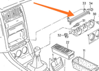 Audi VDO Zusatzinstrumente Blende oben Mittelkonsole 80 B3 B4 NEU – Ansicht 4