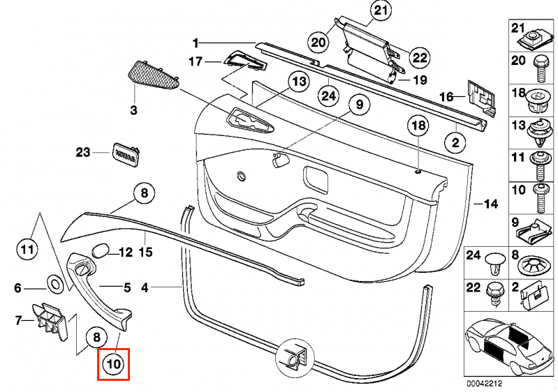 BMW Z3 Innen Türgriff Grab Griff li. od. re. Schwarz oder Dunkel-Beige – Ansicht 6