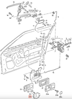 Porsche 924 944 Innentürgriff-Fingerplatte li. u. re. Schwarz – Ansicht 4