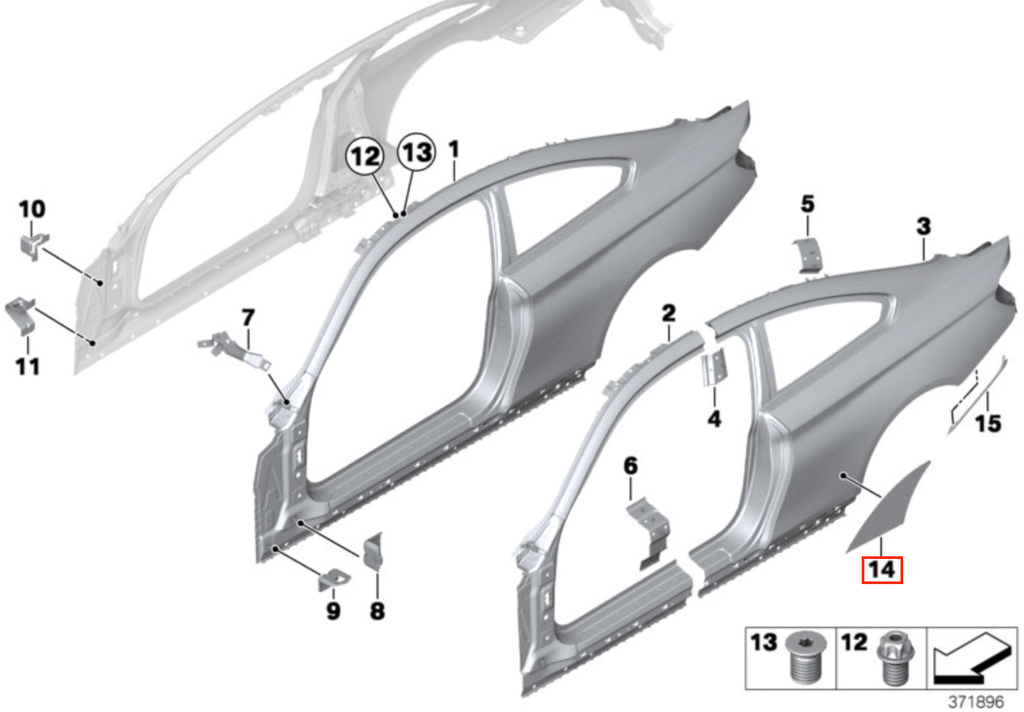 BMW 4er M4 PPF-Schutzfolie hintere Kotflügel 2er-Satz F32 F82 F83 NEU – Ansicht 3