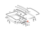 Mercedes-Benz W126 C126 W463 Schiebedach Halter Hub- Schieber Winkelhalter – A1267801512 – Ansicht 3
