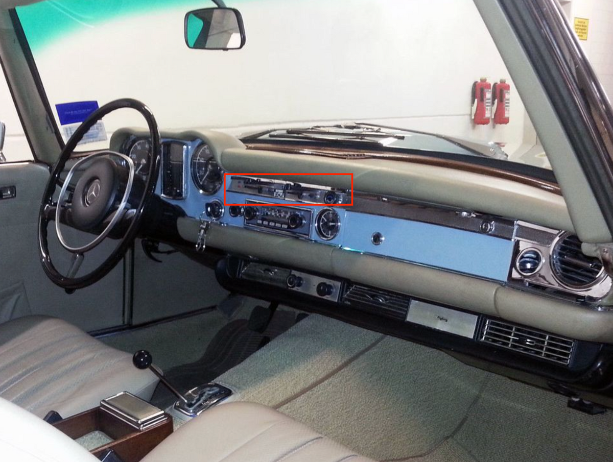 Mercedes-Benz Armaturenbrett Chromverkleidung Lüftung 3er-Satz Pagode W113 – A1138301289 – Ansicht 4